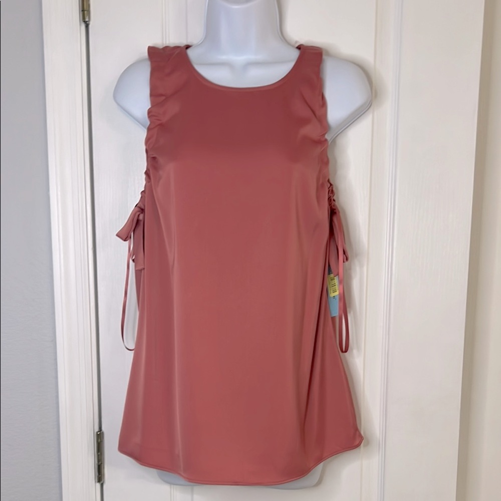 Sleeveless Pink Top with Side Ties